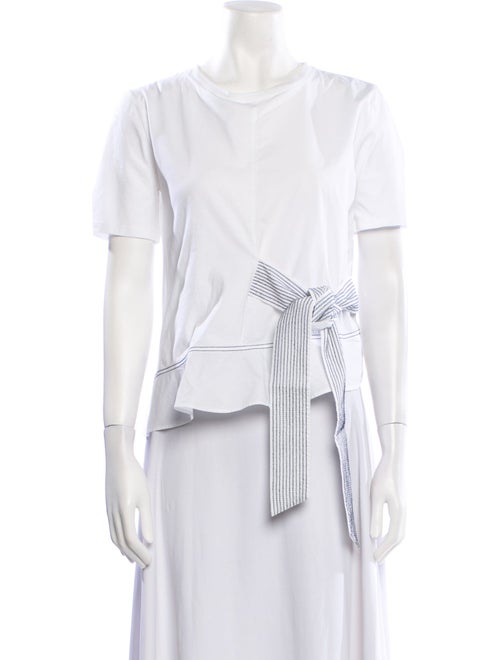 Sandro Crew Neck Short Sleeve Crop Top