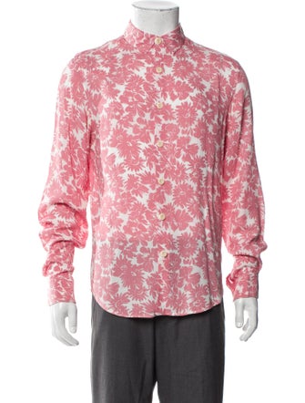 Sandro Floral Print Long Sleeve Shirt