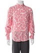Sandro Floral Print Long Sleeve Shirt