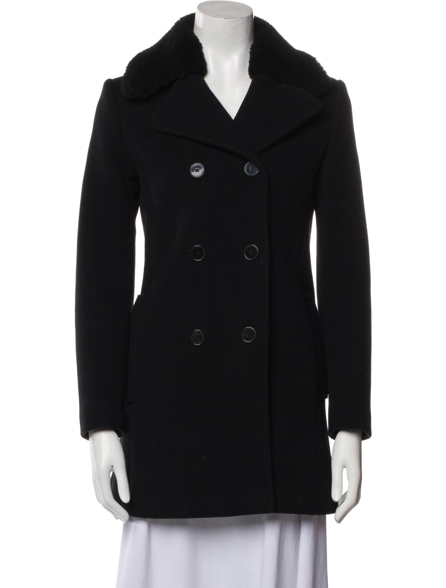 Sandro Virgin Wool Peacoat