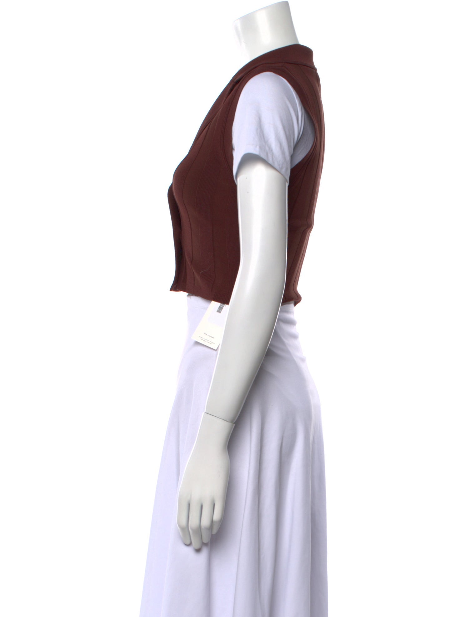 Sandro V-Neck Short Sleeve Crop Top