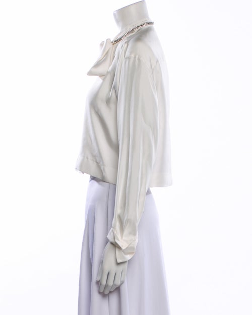 Sandro Long Sleeve Crop Top