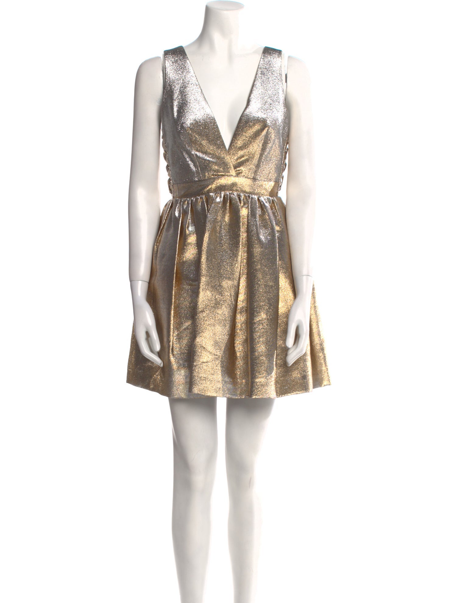 Sandro Plunge Neckline Mini Dress