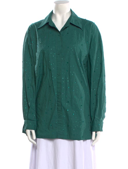 Sandro Long Sleeve Button-Up Top