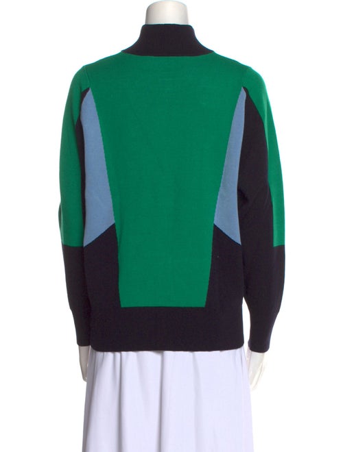 Sandro Colorblock Pattern Mock Neck Sweater