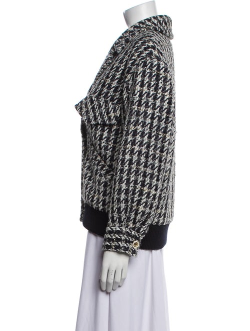 Sandro Nylon Tweed Pattern Blazer