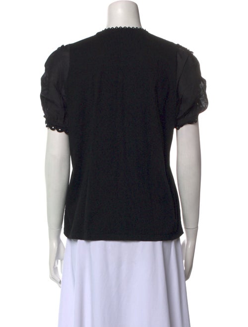 Sandro V-Neck Short Sleeve Blouse