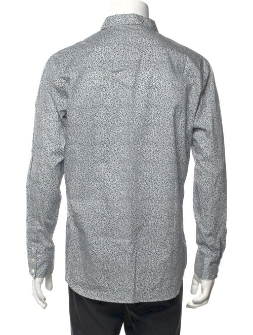 Sandro Printed Long Sleeve Dress Shirt