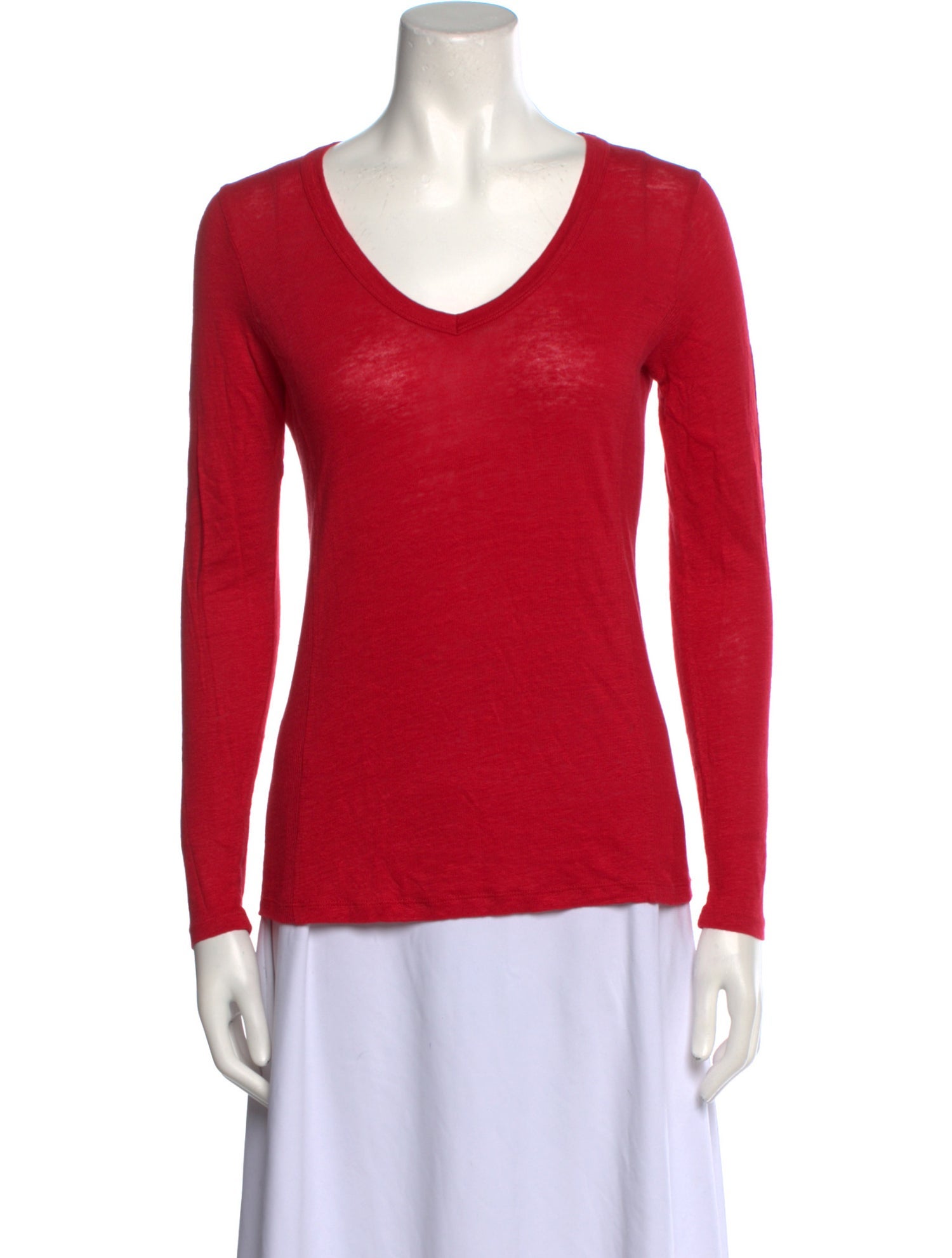 Sandro Linen Scoop Neck T-Shirt