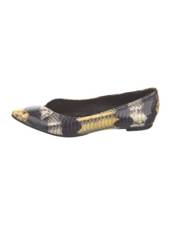 Sandro Python Animal Print Flats