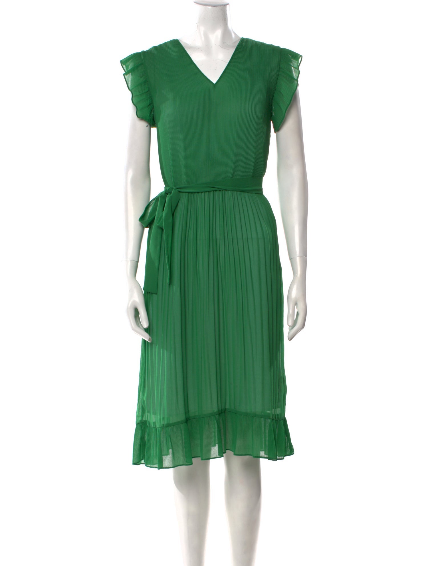 Sandro V-Neck Midi Length Dress