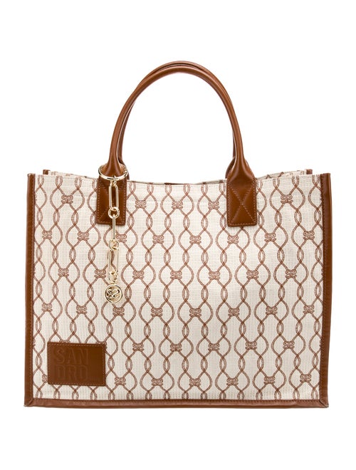 Sandro Canvas Top Handle Bag