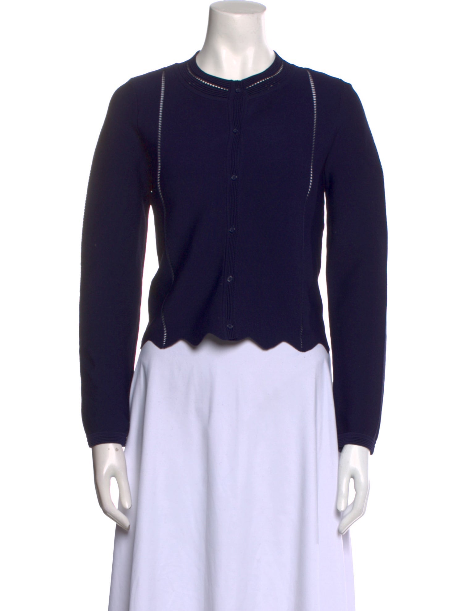 Sandro Crew Neck Long Sleeve Top