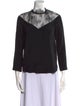 Sandro Silk Mock Neck Blouse