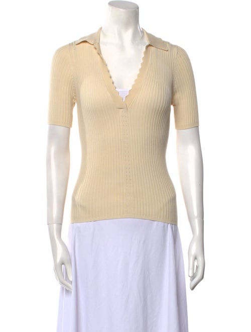 Sandro V-Neck Short Sleeve Polo