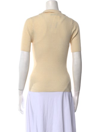 Sandro V-Neck Short Sleeve Polo