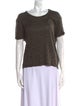 Sandro Linen Bateau Neckline T-Shirt