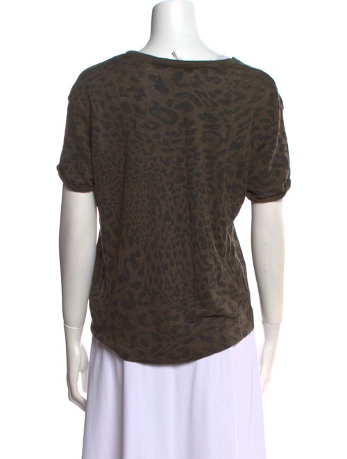 Sandro Linen Bateau Neckline T-Shirt