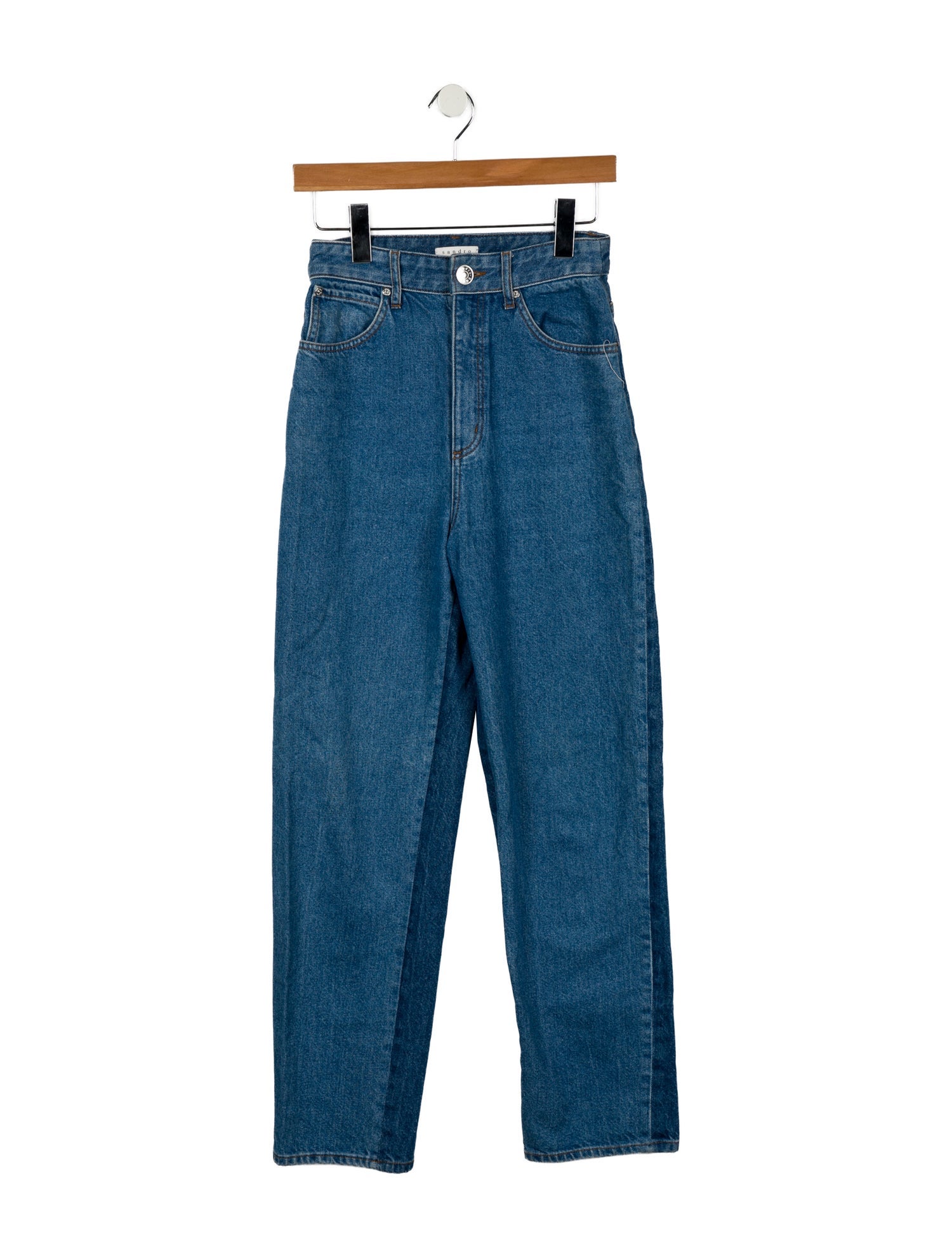 Sandro High-Rise Straight Leg Jeans