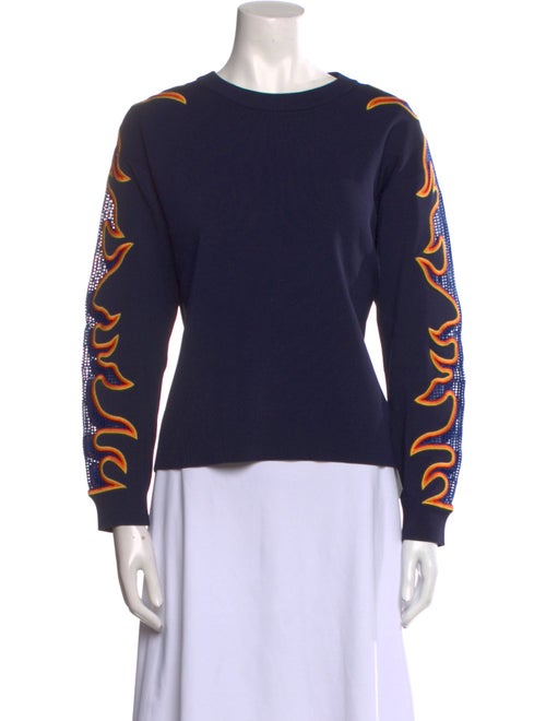 Sandro Printed Crew Neck Sweatshirt