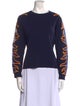 Sandro Printed Crew Neck Sweatshirt