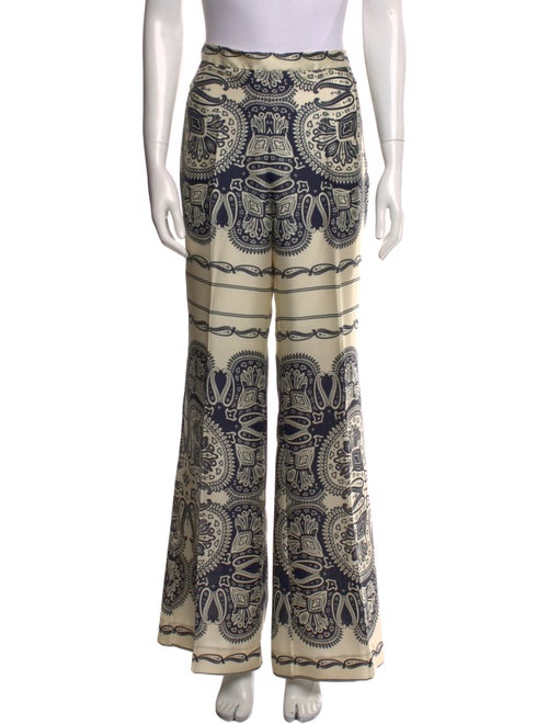 Sandro Paisley Print Wide Leg Pants