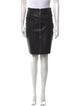 Sandro Goat Leather Knee-Length Skirt