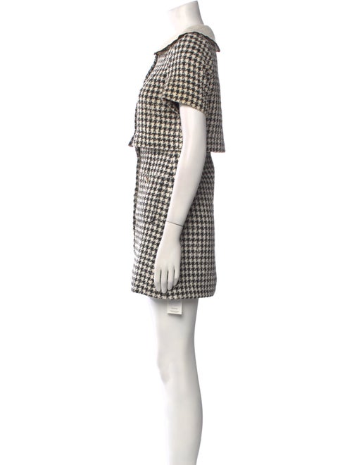 Sandro Houndstooth Print Mini Dress