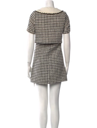 Sandro Houndstooth Print Mini Dress