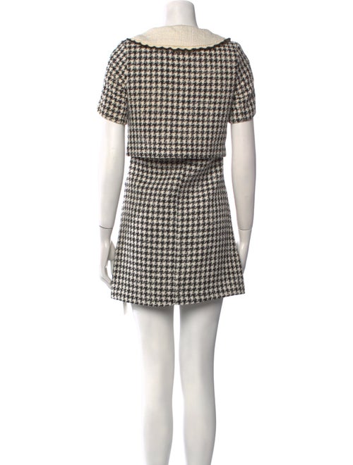 Sandro Houndstooth Print Mini Dress