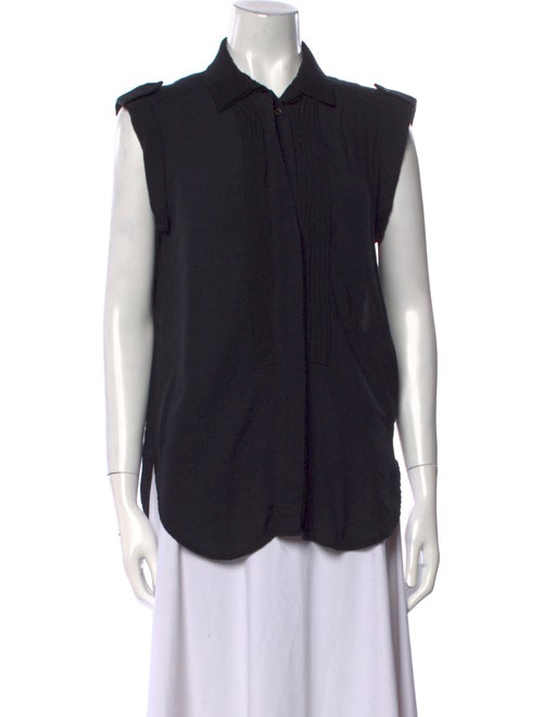 Sandro Sleeveless Button-Up Top