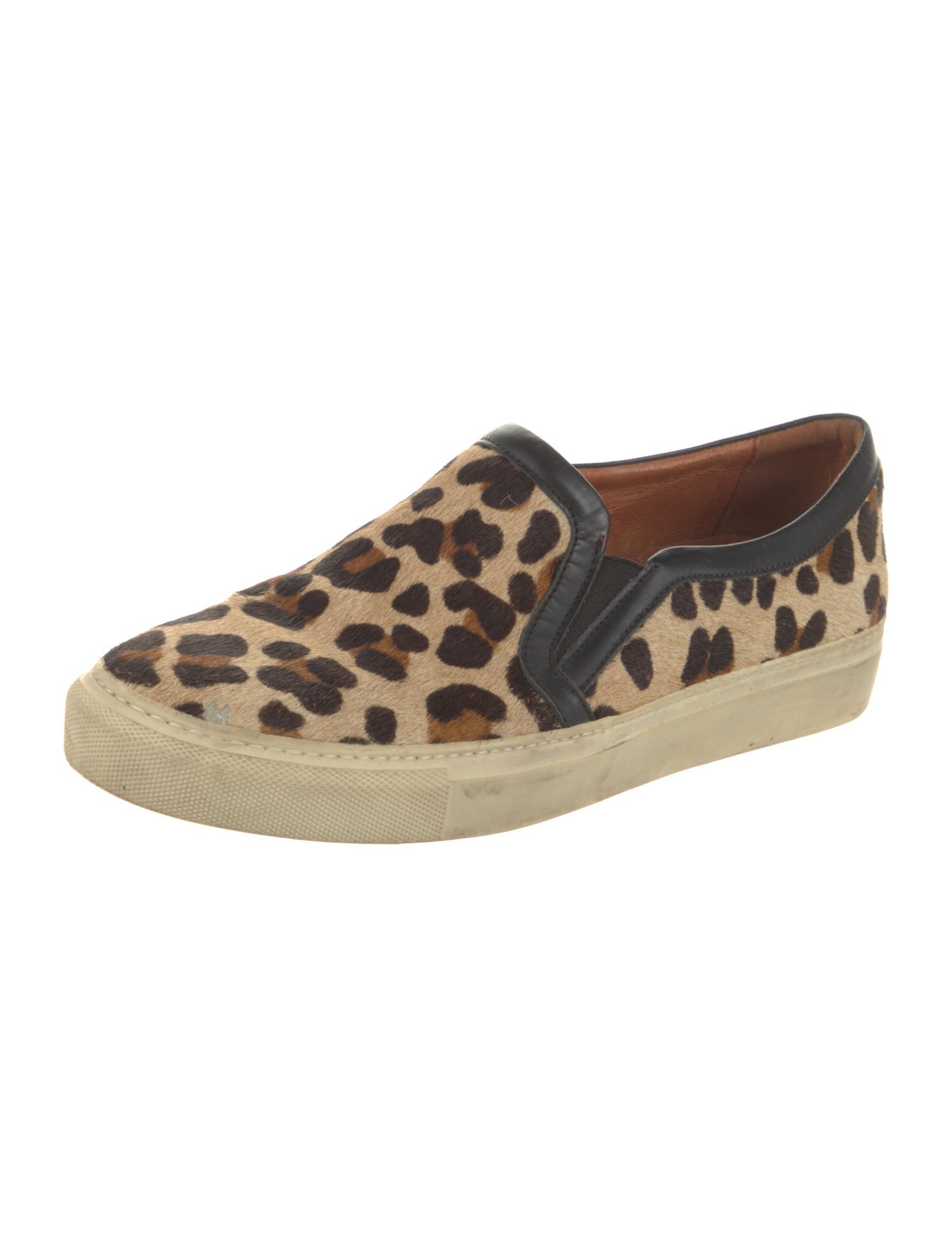 Sandro Ponyhair Animal Print Sneakers