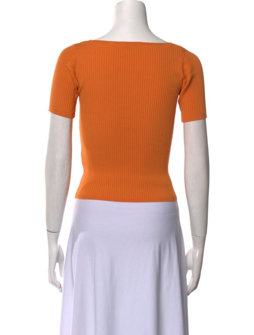 Sandro V-Neck Short Sleeve Crop Top