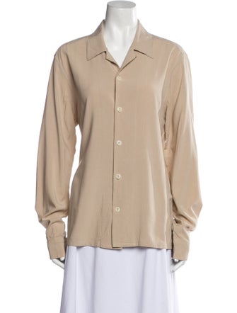 Sandro Long Sleeve Button-Up Top