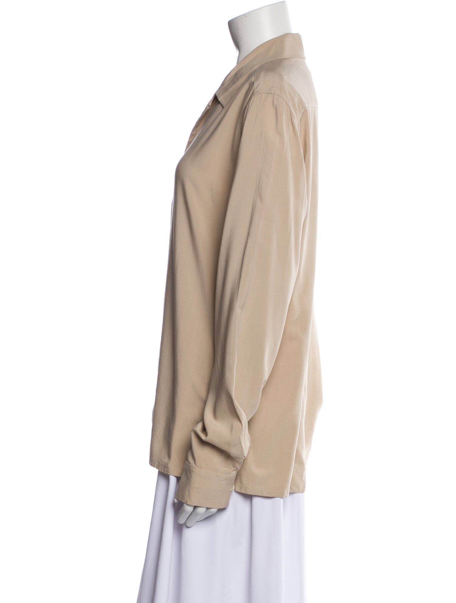 Sandro Long Sleeve Button-Up Top