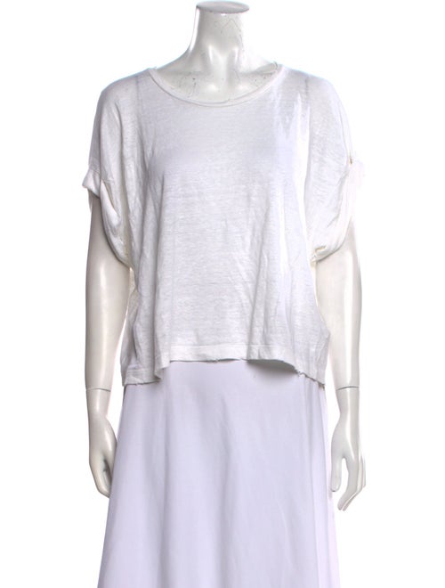 Sandro Linen Bateau Neckline T-Shirt