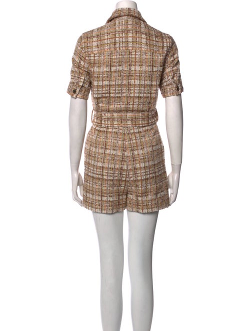 Sandro Plaid Print Romper