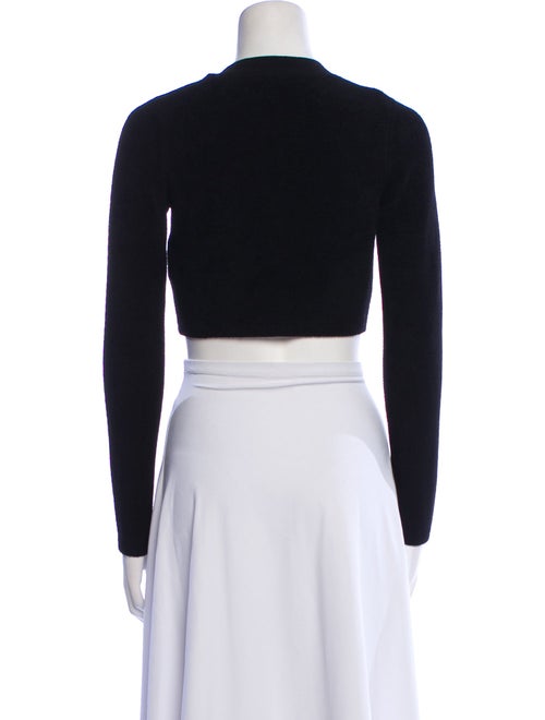 Sandro Mock Neck Long Sleeve Crop Top