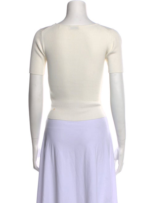 Sandro V-Neck Short Sleeve Crop Top