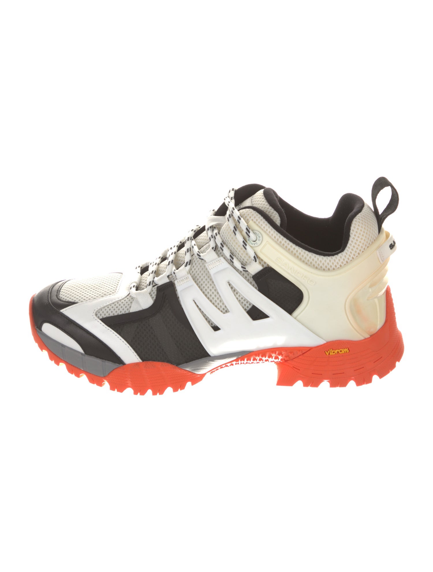 Sandro Leather Printed Chunky Sneakers