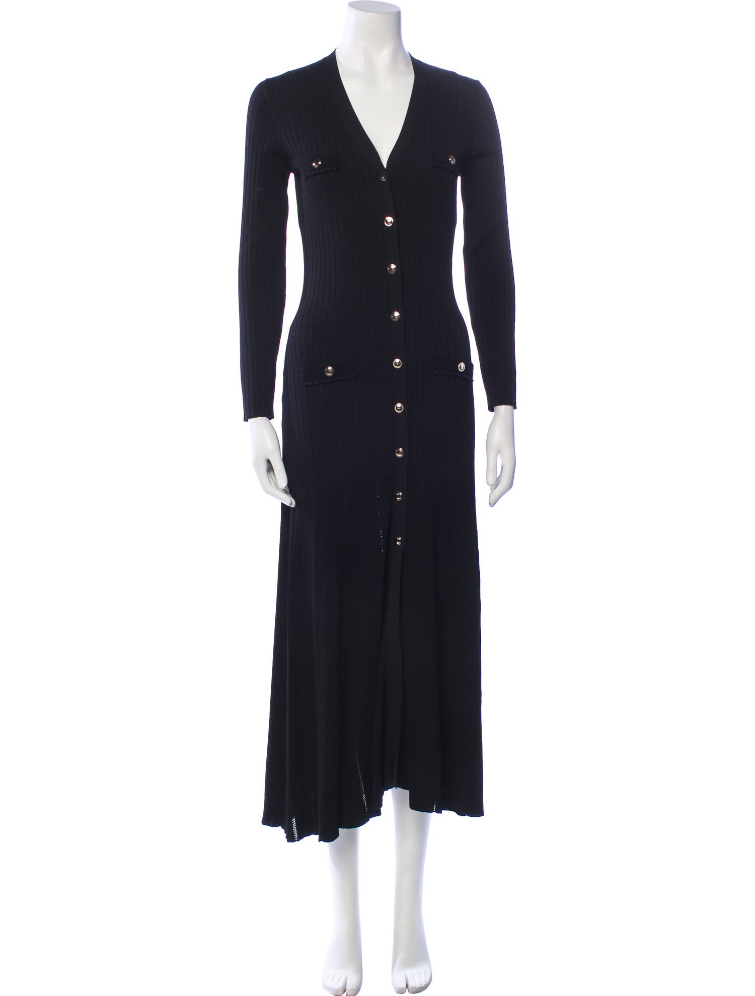 Sandro V-Neck Long Dress