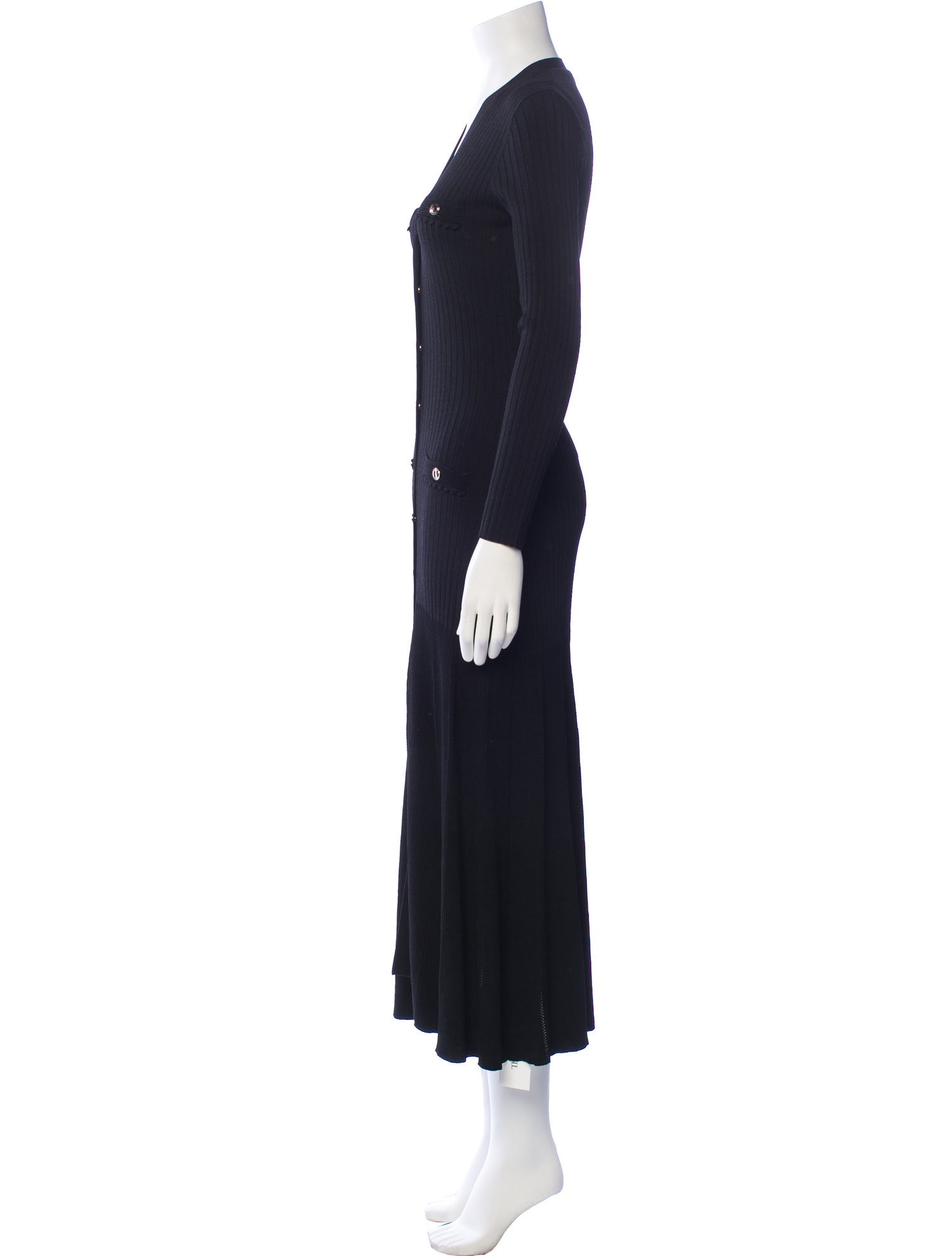 Sandro V-Neck Long Dress