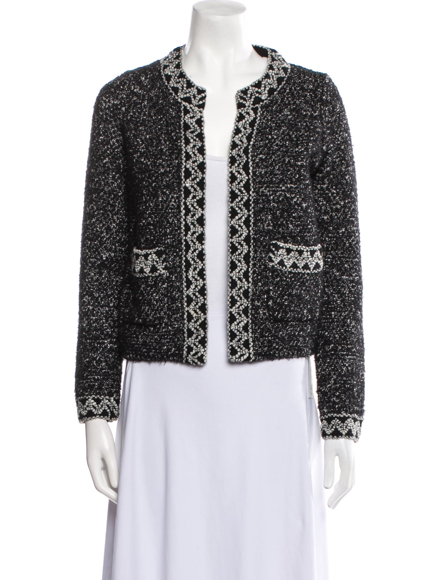 Sandro Tweed Pattern Jacket