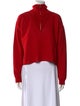 Sandro Silk Mock Neck Sweatshirt