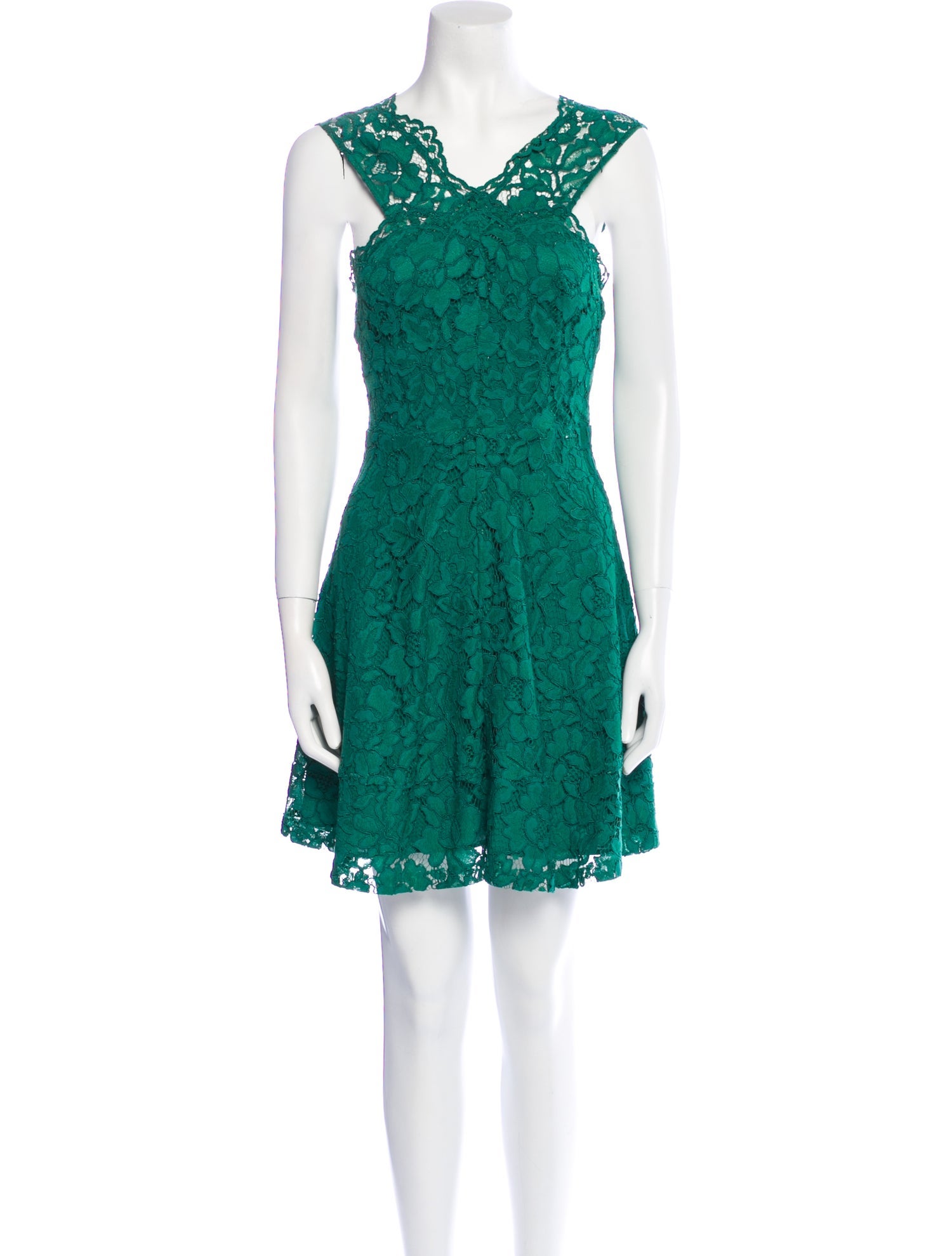 Sandro Lace Pattern Mini Dress