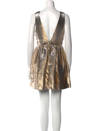 Sandro Plunge Neckline Mini Dress