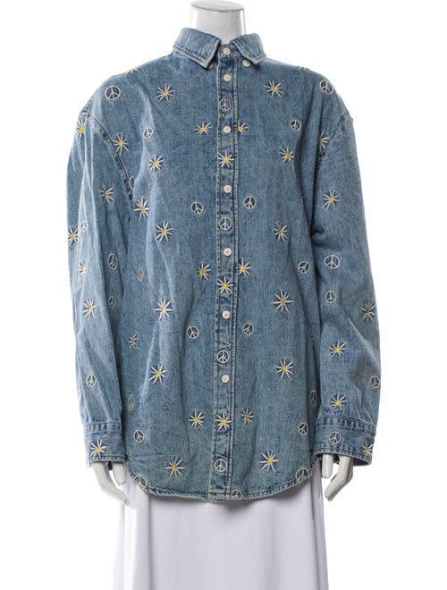 Sandro Long Sleeve Button-Up Top