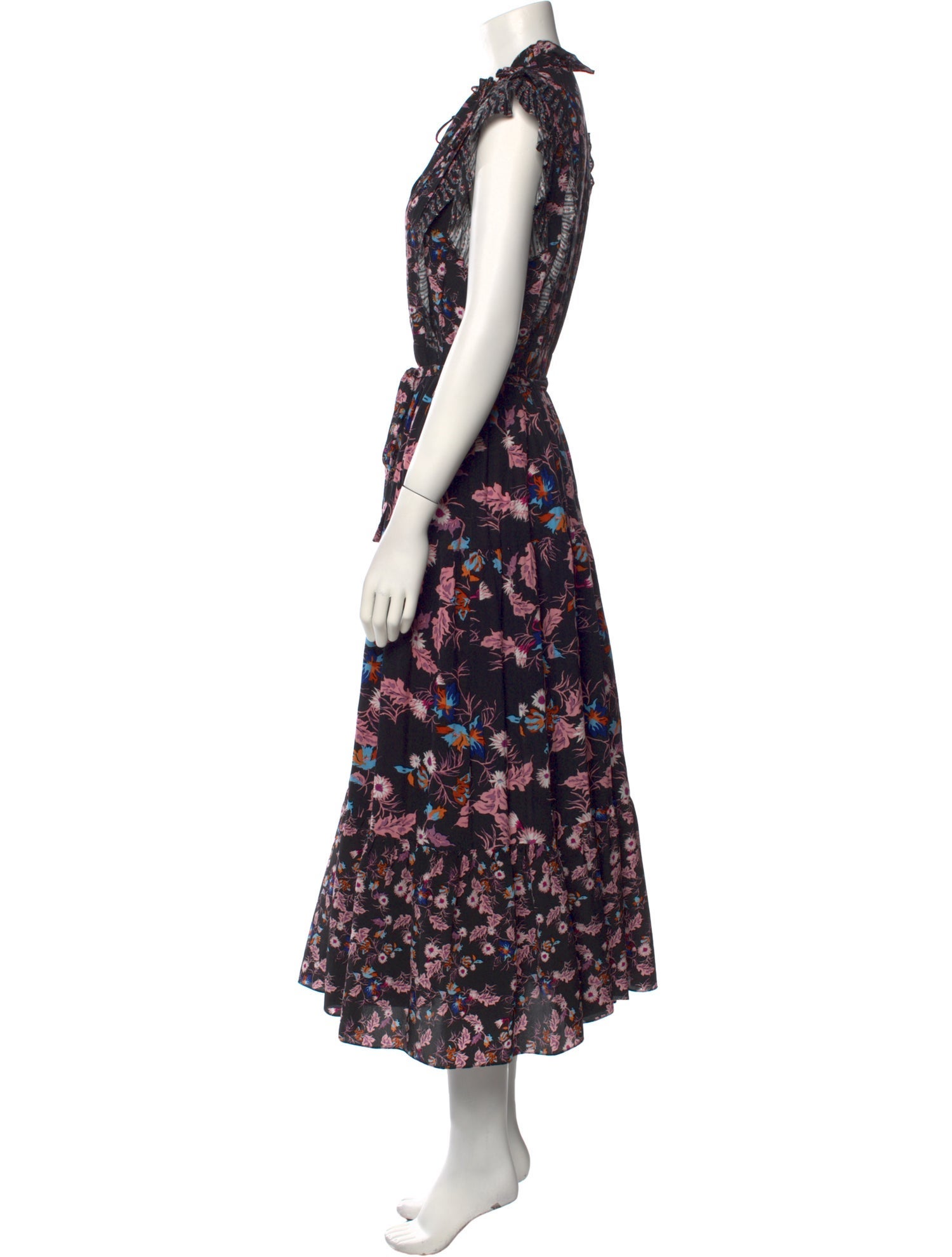 Sandro Floral Print Long Dress