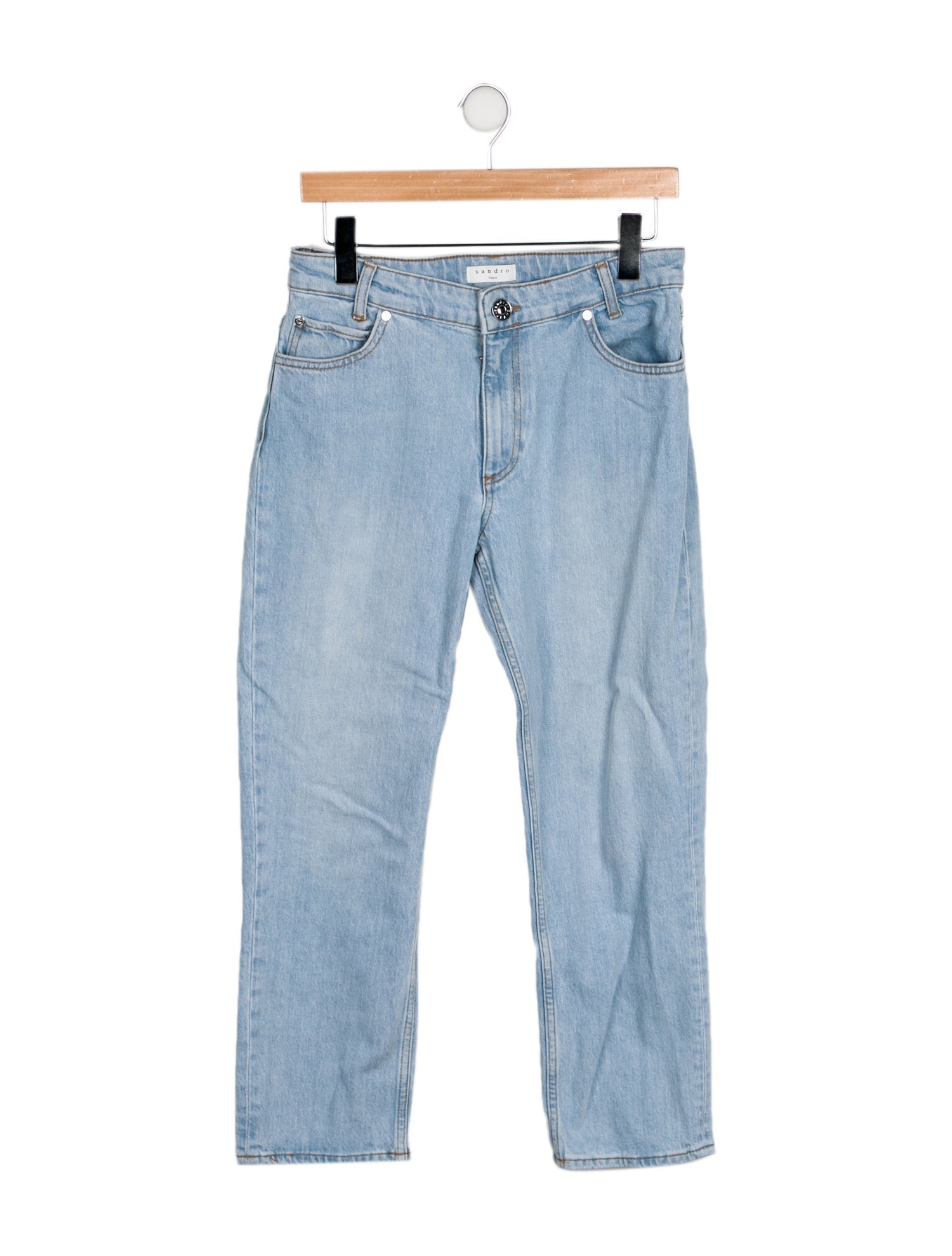 Sandro Mid-Rise Straight Leg Jeans