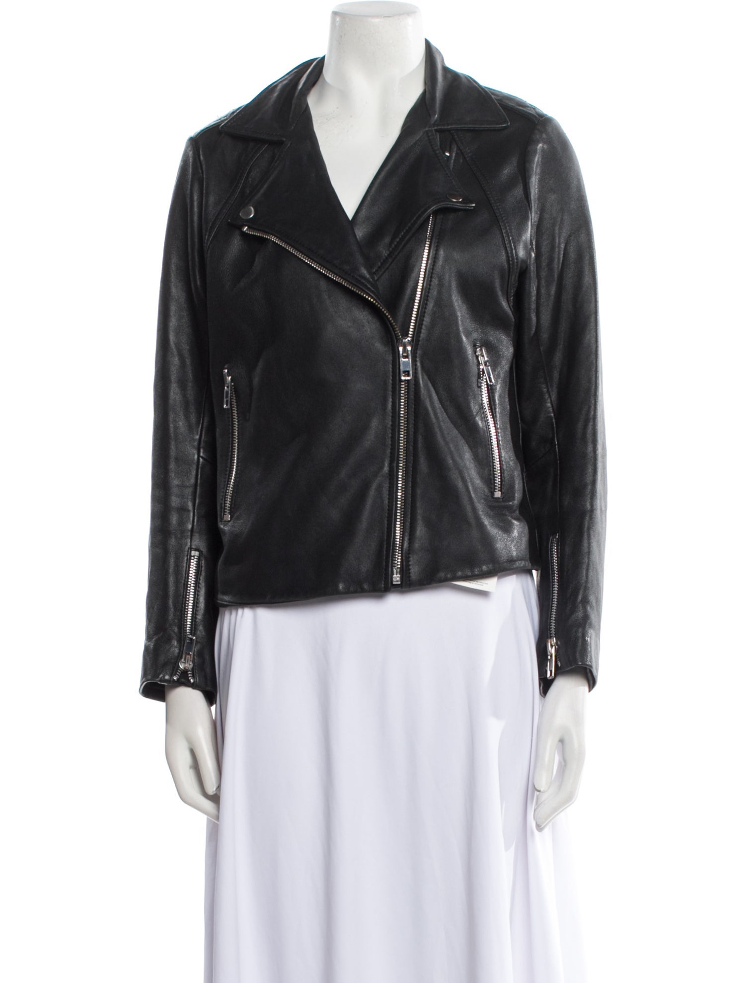Sandro Leather Biker Jacket